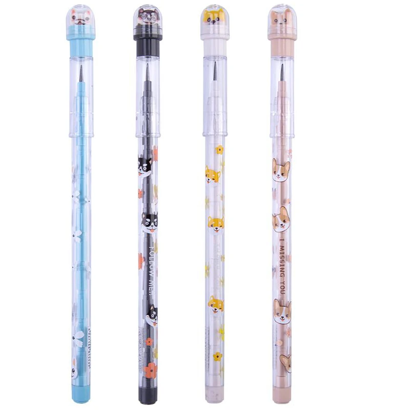 Kawaii Puppy Dogs Muti-heads Pencils With Eraser Children's Writing Constant Bullet Pencils Stationery 2