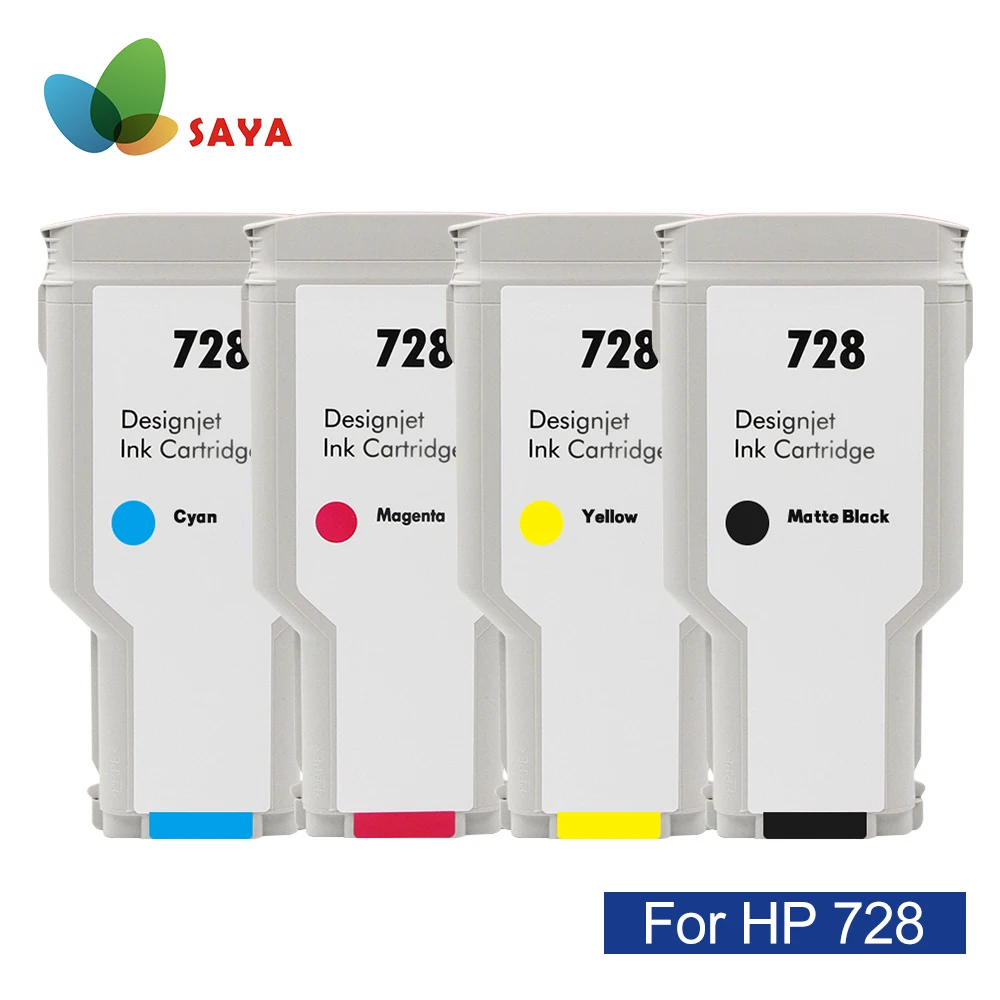 Cartucho de Tinta Compatível com Saya para hp Adequado para Impressora Jato de Tinta hp Designjet T730 T830 Cores 728xl 300ml por pc Cores