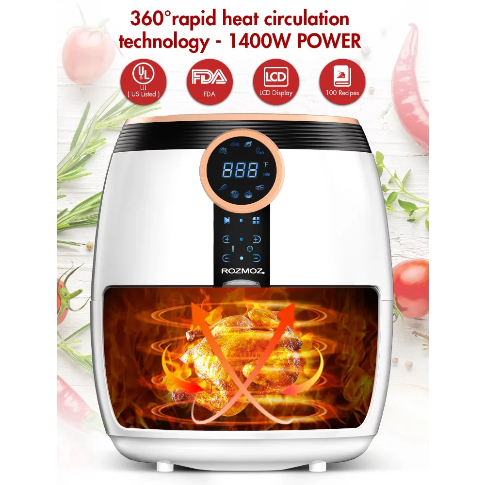 Mini Air Fryer, Compact Size 2Qt Personal Air Fryer with Digital  Touchscreen - AliExpress