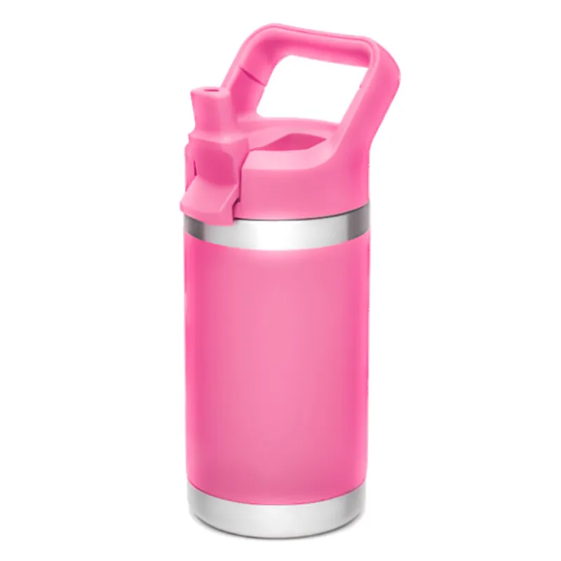 Kids' 12oz Leak Proof Stainless Steel Portable Straw Tumbler Pink