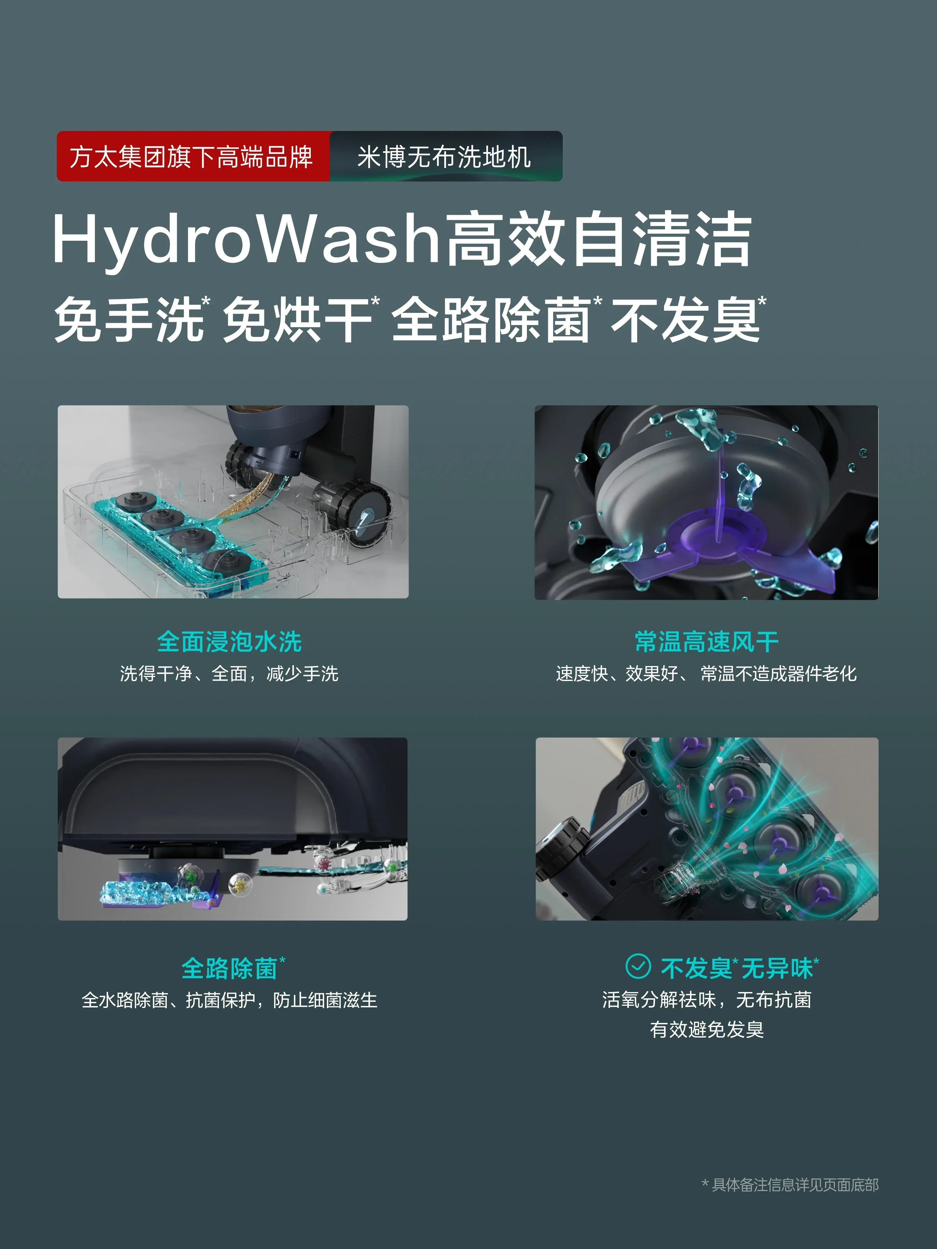Miboi Q7Plus clothless floor washing machine Suction mop integrated machine dust, mite and bacteria removal household appliances 4