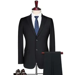 Men's Classic Style Business Suit Sets Blazer Jacket and Pants Wedding Groomsman Tuxedos Custom Made 2 Pieces