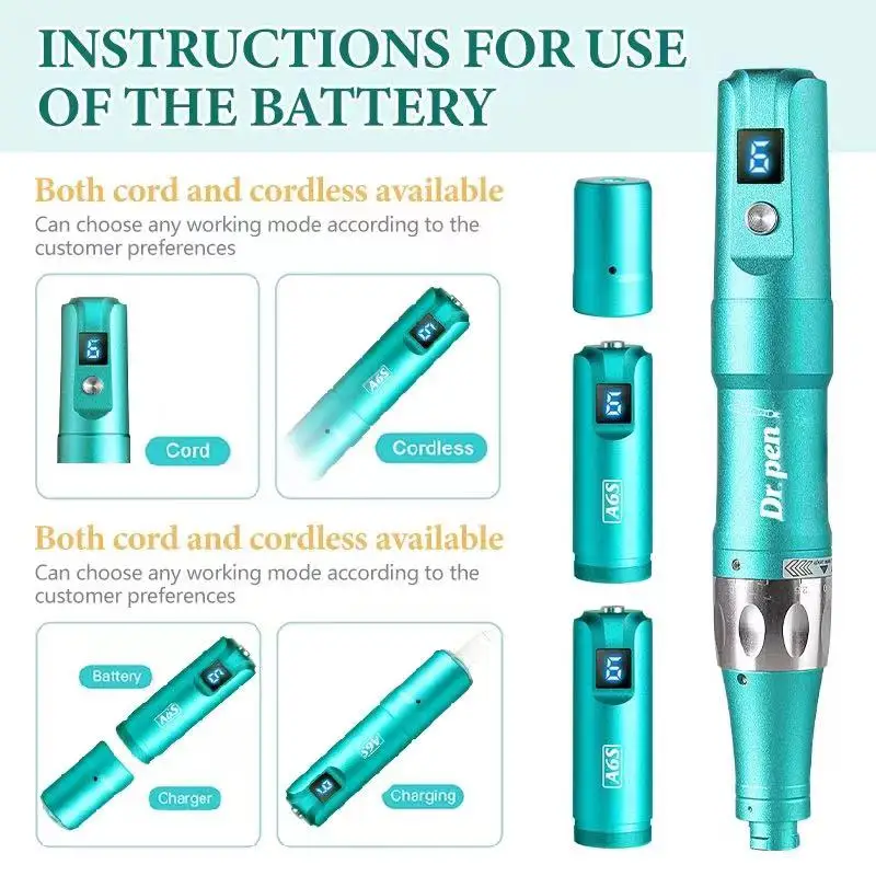 Dr pen ultima a6s elektrisk microneedling dermapen för hudvård_voghion.com