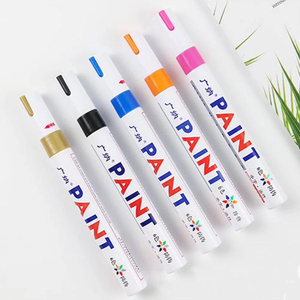 1pc Car Paint Marker Pen Waterproof Car Wheel Tire Oily Painting Mark Pen Auto Rubber Tyre