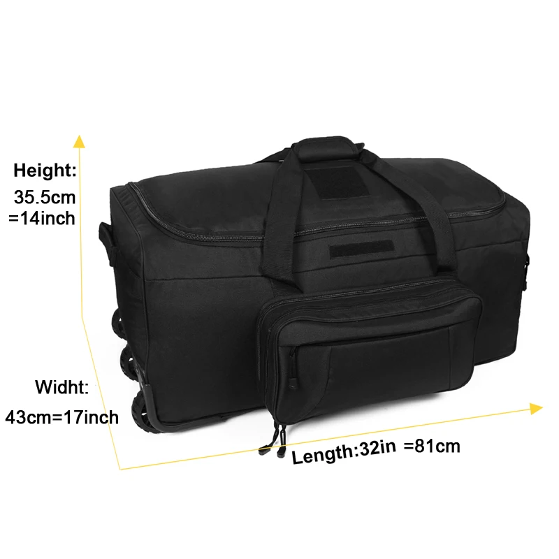 Sac polochon tactique de grande capacité 124l