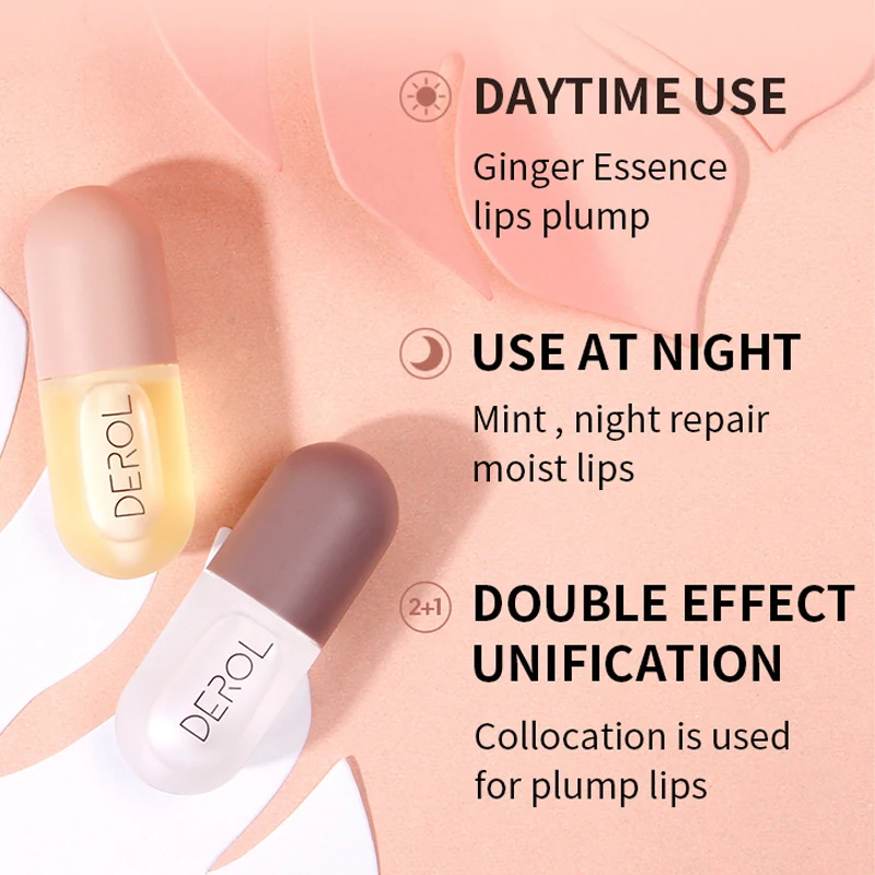 Day Night Instant Volume Lips Plumper Oil Moisturizing Repairing Reduce Lip Fine Line Serum Cosmetic Sexy Lip Gloss Makeup images - 6