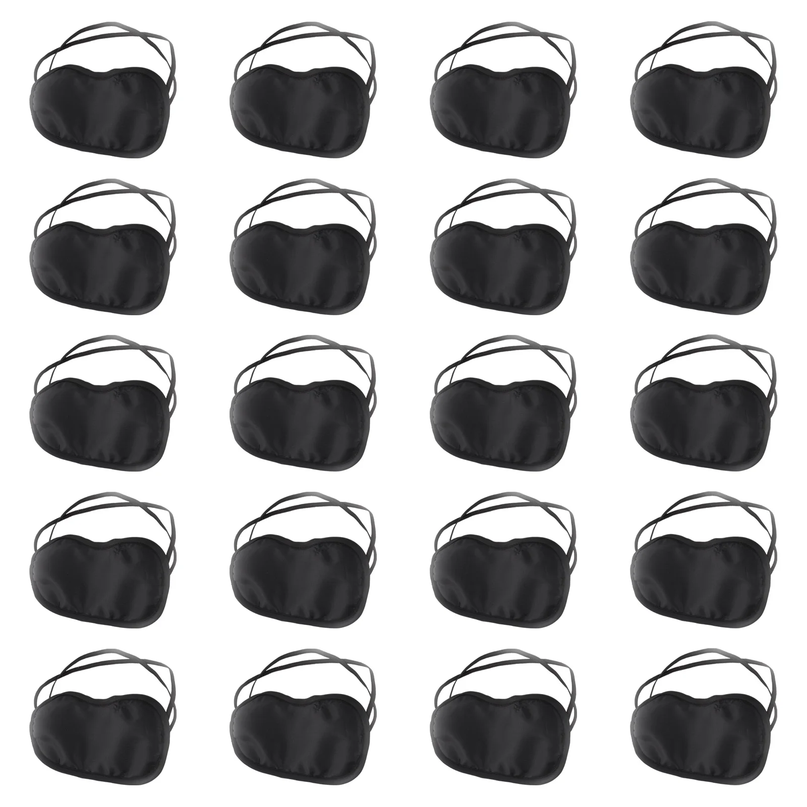 

20 Pcs Sleep Mask Silk Eye Sleeping Cool Blindfold Elastic Travel Protector Lightproof Shade Lightweight