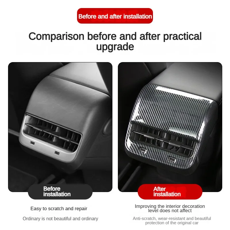 カーボンファイバー センター アームレスト リア エア コンディション 通気口 アウトレット パネル カバー トリム 適用: メルセデス・ベンツ C AL-QQ-7951 AL : ISIATUGQ ランドローバー ディフェンダー 110 130 2020