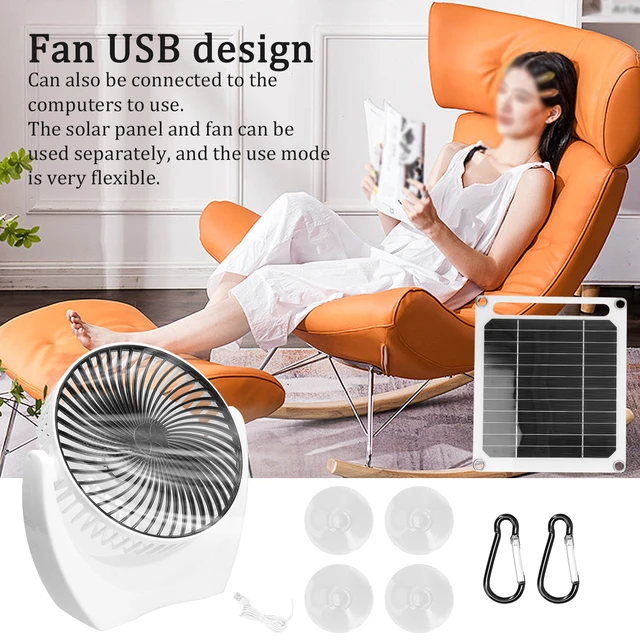 6V 6W 0.9A USB Monocrystalline Silicon Mini Solar Panel Fan Energy Saving  Solar Fan Portable Fan Camping Ventilator For Indoor