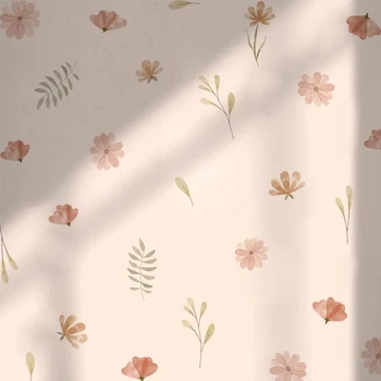 Autocollant mural aquarelle Style Boho, fleurs, feuilles, sparadrap d'art mural en vinyle pour pépinière, salon, chambre d'enfants, décoration de maison 1