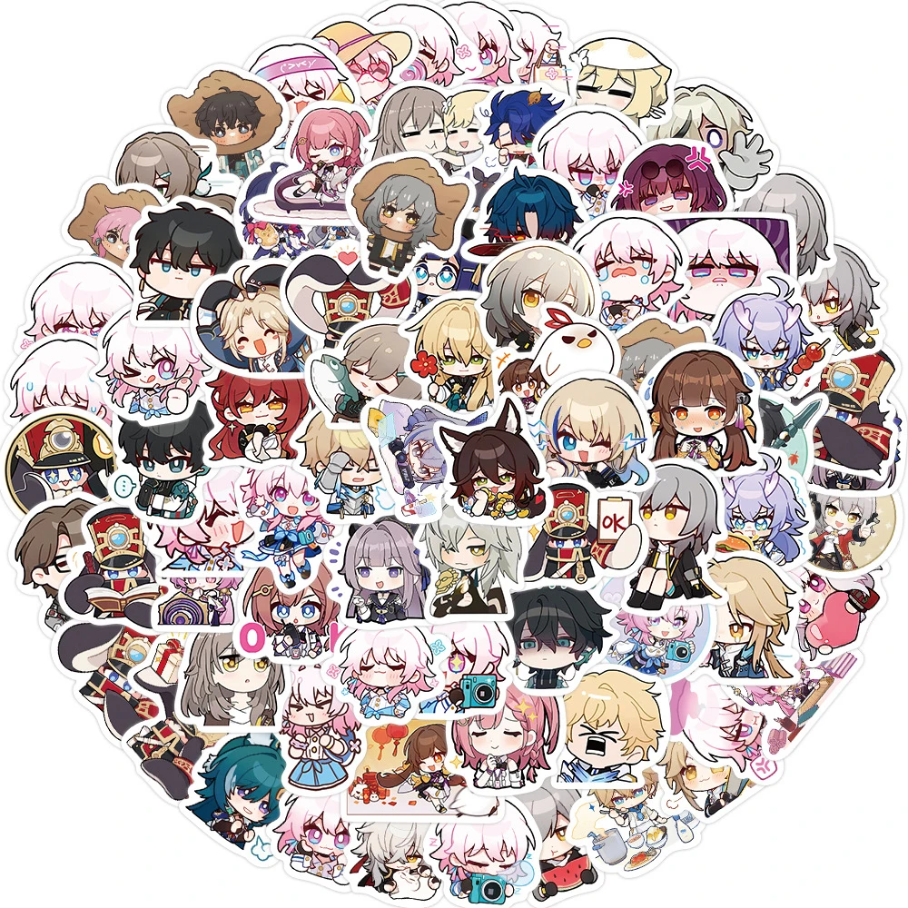 10/40/80PCS Cute Honkai: Star Rail Stickers Kawaii Anime Decals Kids Toys Skateboard Laptop Stationery Decoration Sticker Packs hot anime honkai star rail ​wall artwork canvas mural pictures canvas wall hanging painting home decor anime poster decoration