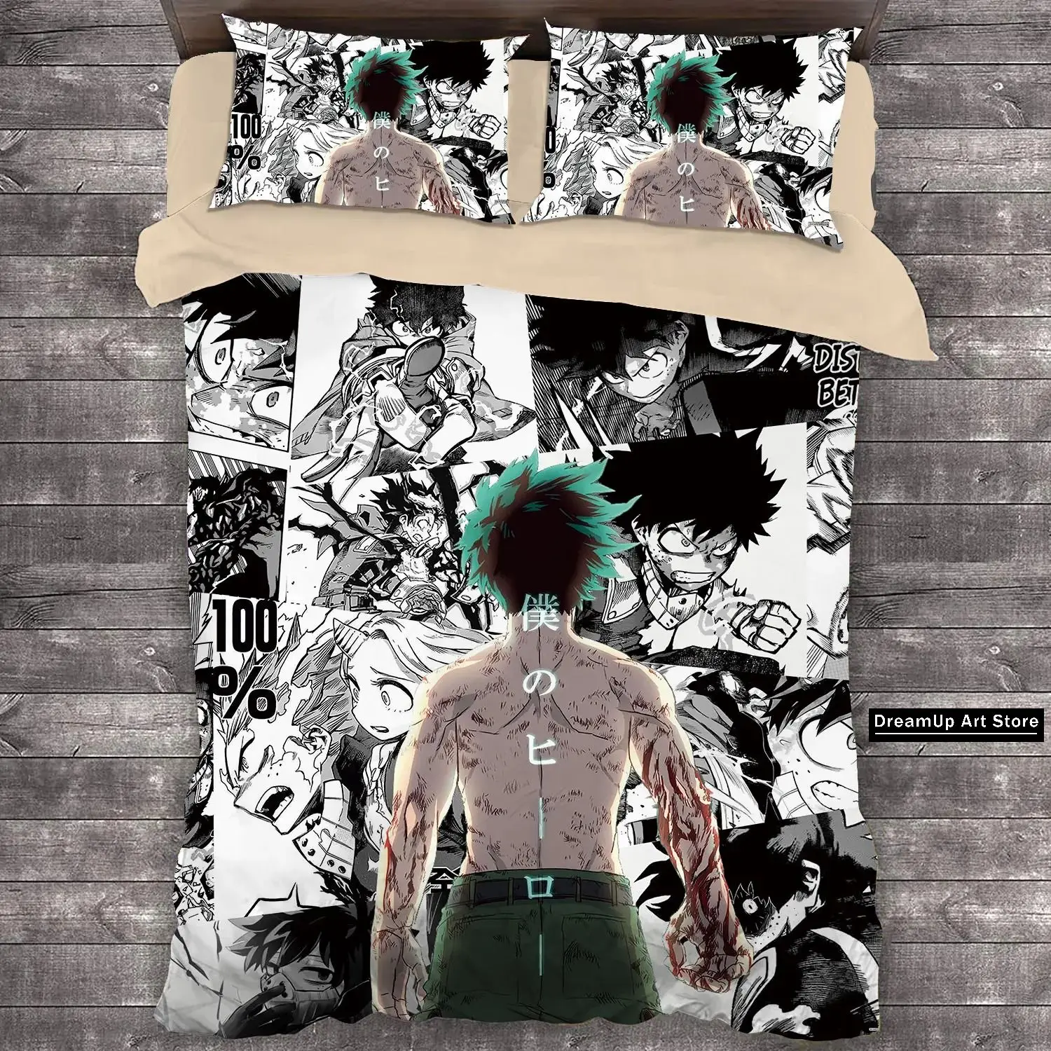 3D Print MANGA Anime My Hero Academia Bedding Set Boys Girls Twin Queen Full Size Duvet Cover Pillowcase Bed Adult Bedroom 6