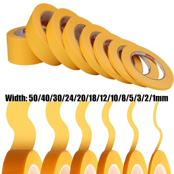 50/10M Nastro adesivo giallo 1-50mm Nastro adesivo Carta strutturata Decorazione vernice auto Senza soluzione di continuità Strappo a mano senza segno per la pittura 1