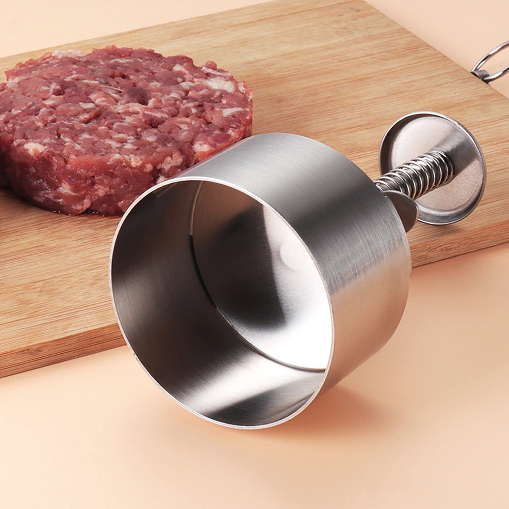 Hamburger Press Maker 1PC Stainless Steel Manual Meat Press for Patty Dumpling Wrapper