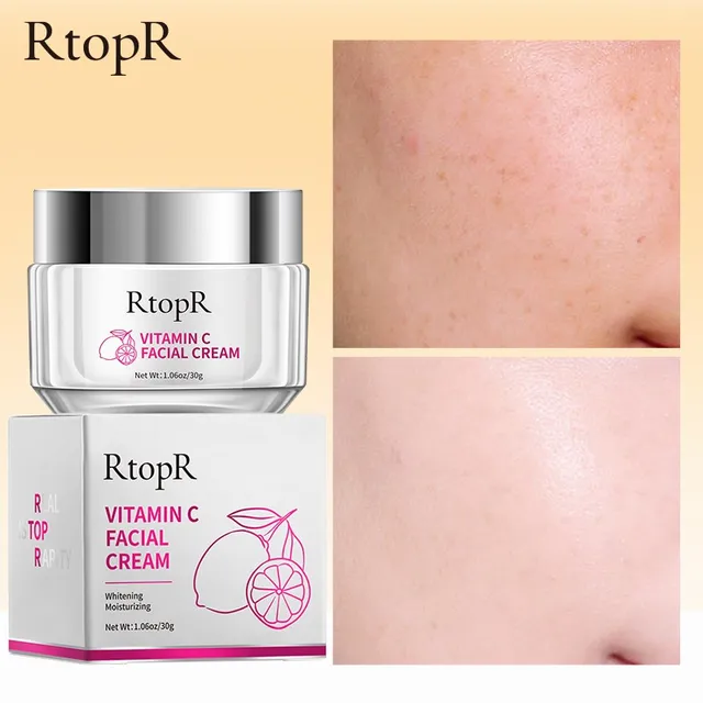 Rtopr C -Vitamin Arckrém Fehérítés Világosító Szelíd Tápláló Hidratáló Melanin Redukció Finom Vonalak Megújító Bőr