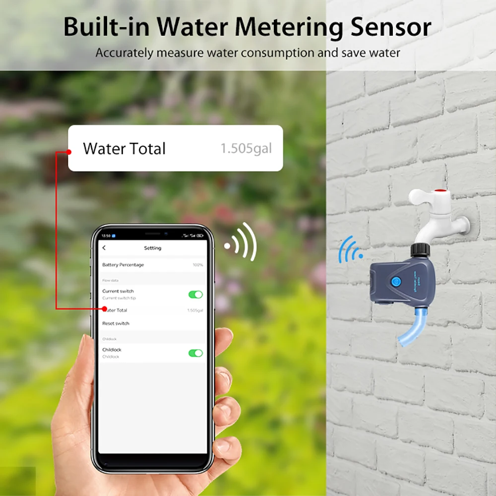 Tuya Zigbee Smart Sprinkler Timer Garden Watering  Ip66 Waterproof Automatic Drip Irrigation Control Work With Alexa Google Home, Alina Gadgets