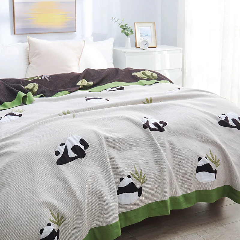 

Panda Print Cotton Blanket Bedspread on the Sofa Beds 200*230 High Quality Free Shipping