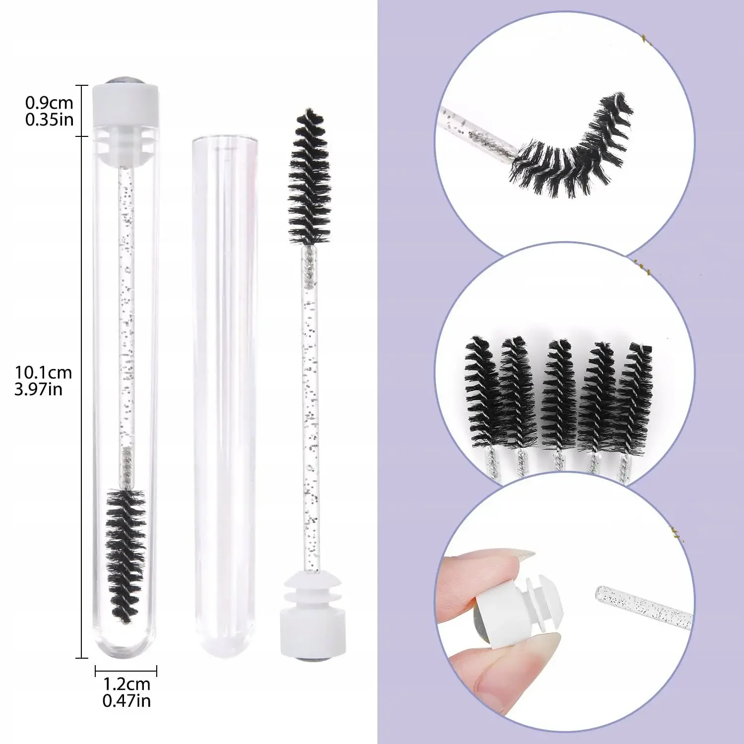 Reusable Eyelashes Brush Tube for Eyelash Extension