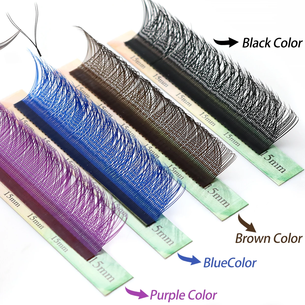 Lashonly YY Shape Blue Purple Brown Eyelash Extension Soft Natural Synthetic Mink Hand Woven Premium Colored Mesh Net Cross Lash 2