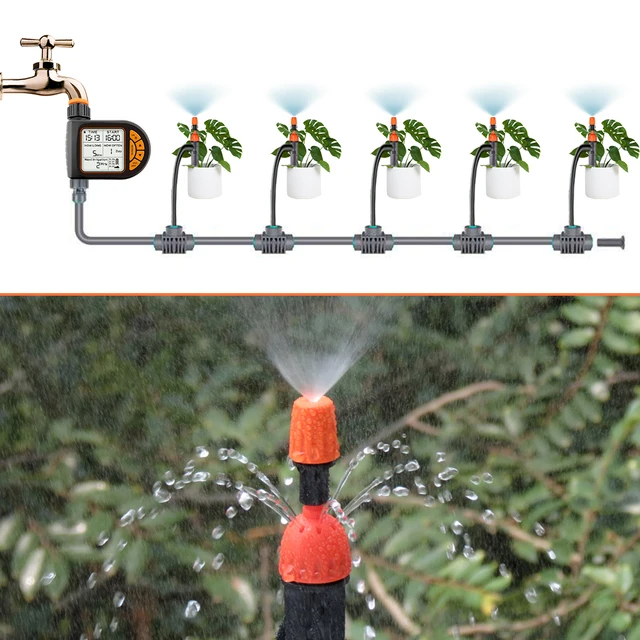 Muciakie Garten Smart Regensensor Timer IPX5 wasserdicht LCD Displa automatische Bewässerungs steuerung für Hahn Schlauch Timing 6