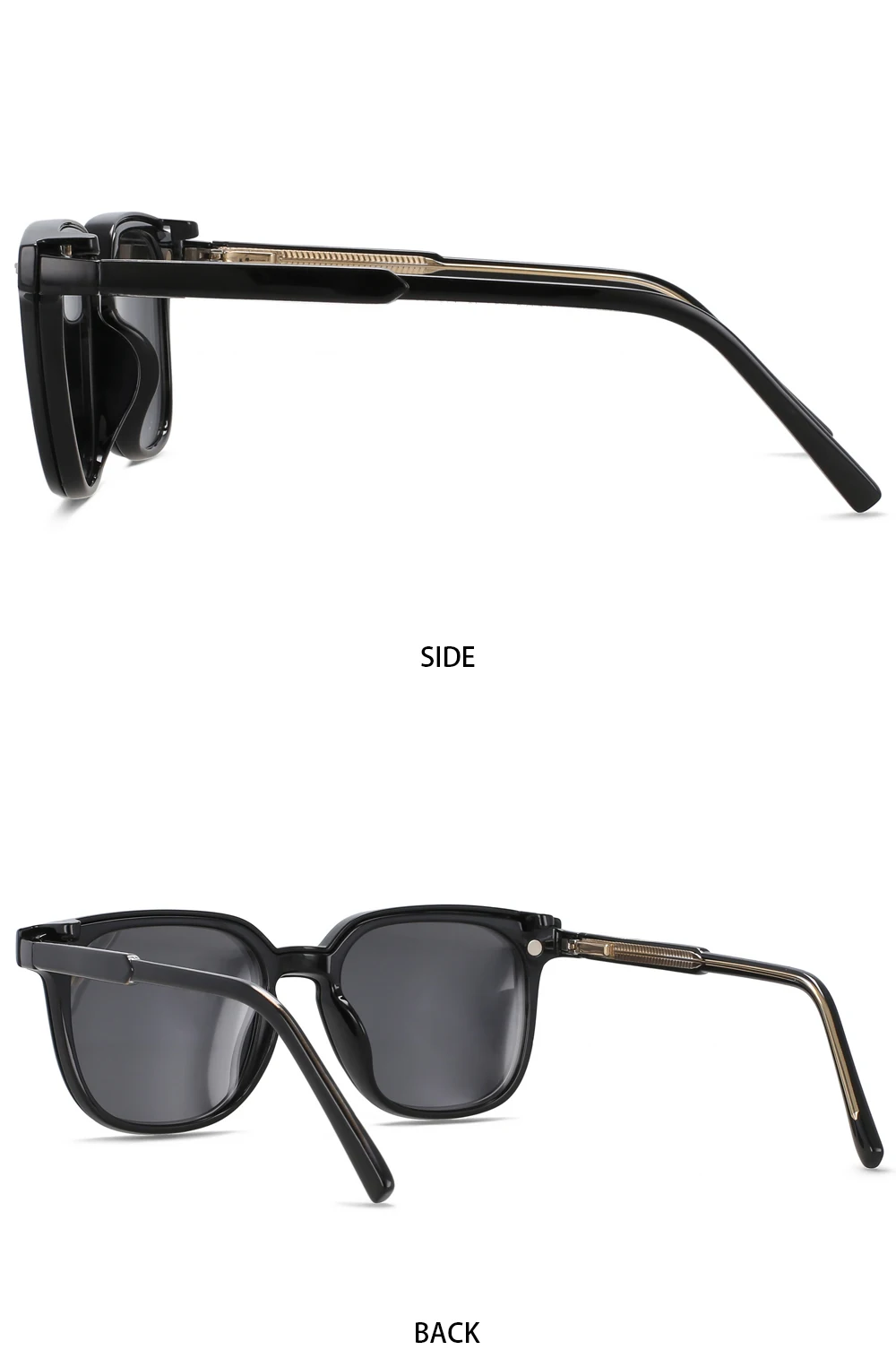 R56532 Damen quadratische Lesebrille 100 ~ 300 polarisierte Magnet clip Frauen Mode presbyopische Brille – Detail 7