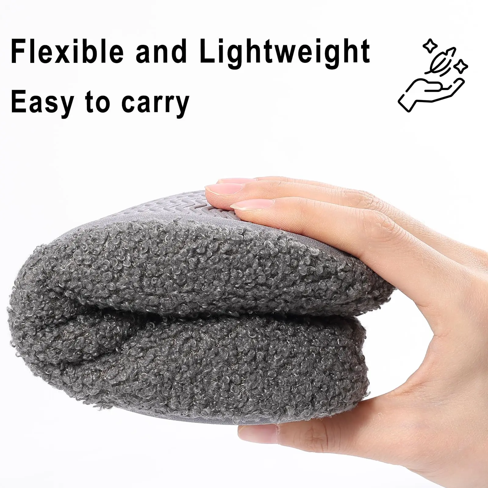 Shevalues Teddy Fleece Slippers Women Curly Fur Winter Slippers  Fluffy Loafer Slippers Soft Rubber Sole Women Home Cotton Shoes 4