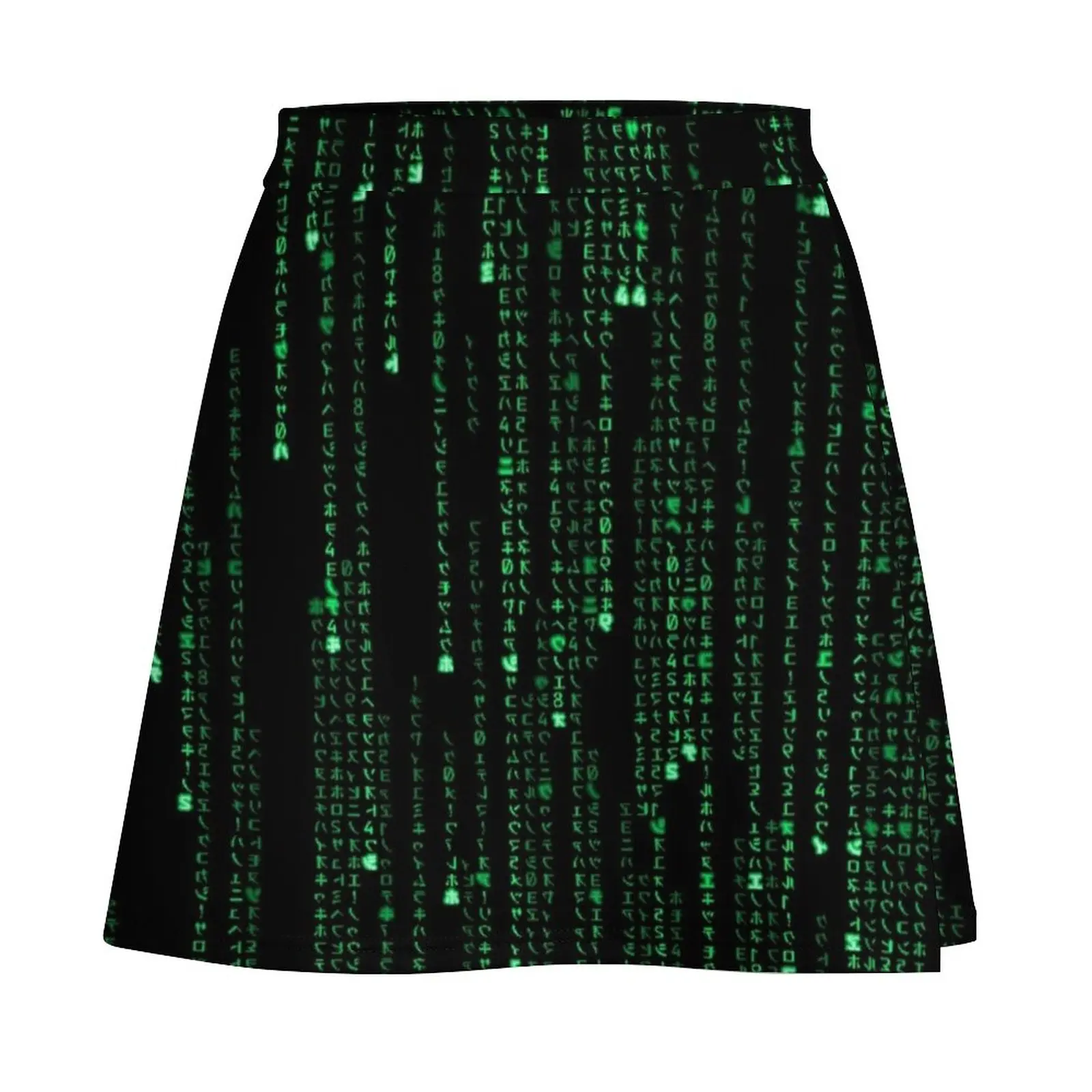 Matrix Code Mini Skirt Clothing female korean luxury clothing skirt sets
