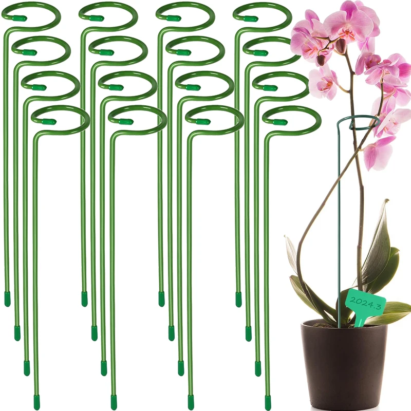 Flower Plant Support Stakes Reusable Metal Plants Trellis Support Rods Tomatoes Lily Orchid Anti-dropping Sticks Garden Tools