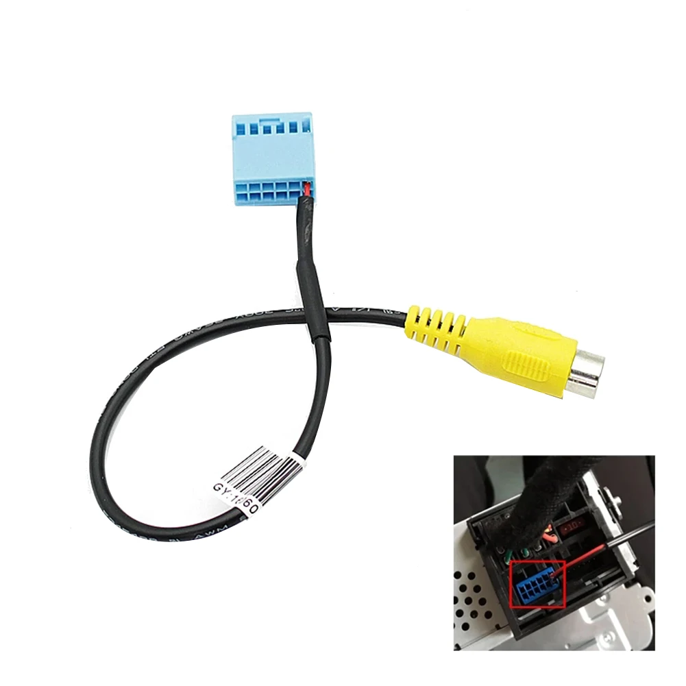 자동차 후방 카메라 RCA 비디오 후진 카메라 변환 케이블 지연 타이머 릴레이 필터 (MIB 파사트 티구안 골프 자스민용)