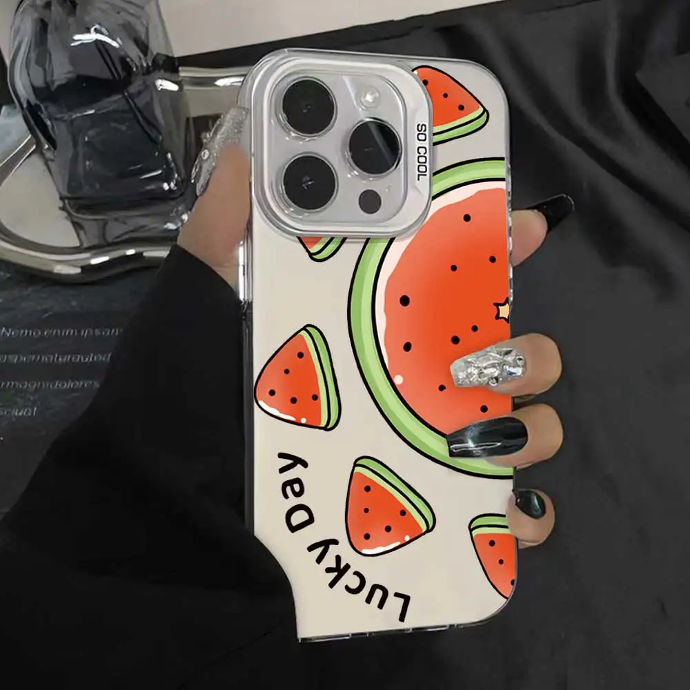 Sweet Fruit Silver IMD Matte Phone Case Cover