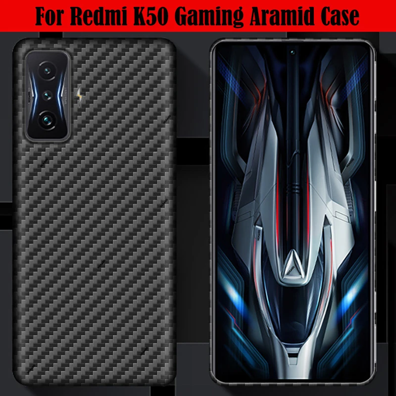 

For POCO F4 GT Aramid Case for Xiaomi Redmi K50 Gaming Case Ultra-Thin Silm Matte 3D Pure Real Carbon Fiber Aramid Phone Cover