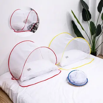 Mini moustiquaire pliante Pop-Up d'été, couverture Portable, cryptage, Anti-moustique, tête et visage, lutte antiparasitaire, Textile de maison, filets de lit 1