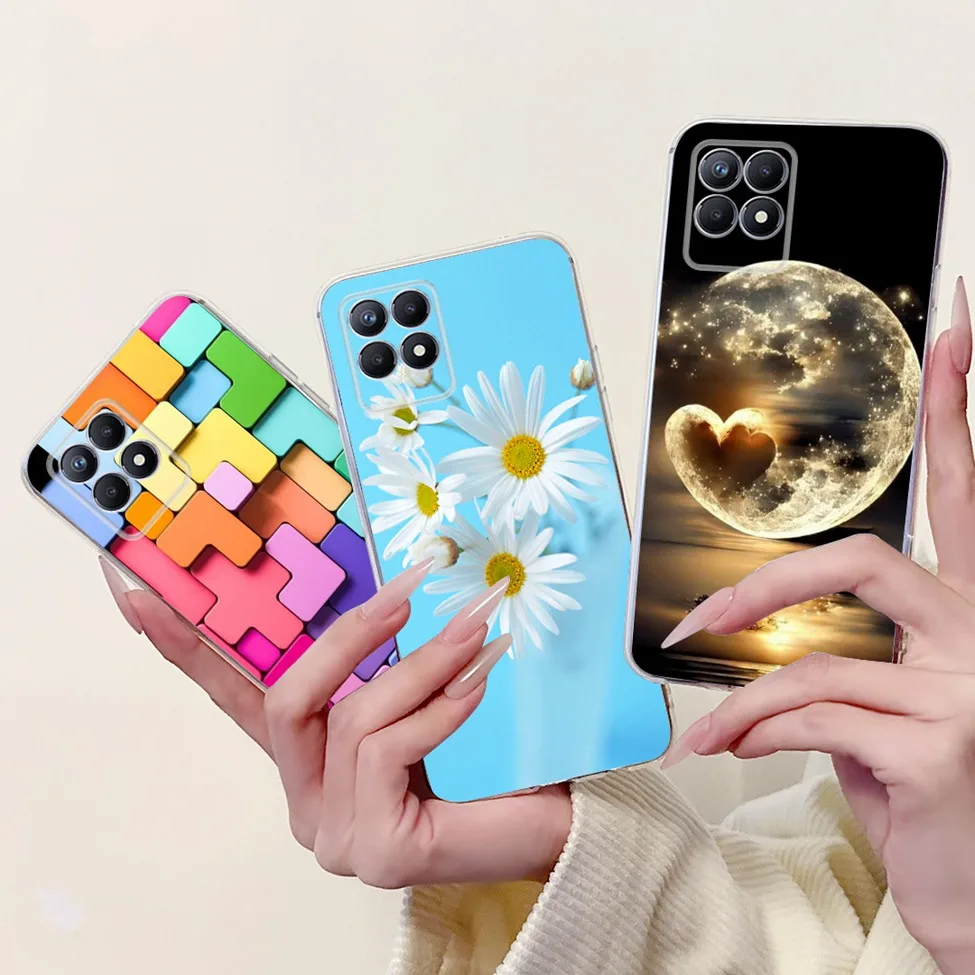 Luxury Butterfly and Love Flowers Clear Phone Case - Cool Painted Design