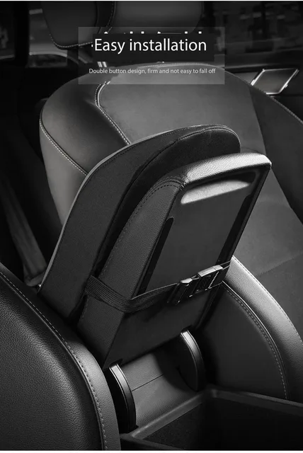 Cuscino Bracciolo Auto In Memory Foam - Con Portabicchieri E Tasca Cellulare, Pelle Morbida - Foto 4