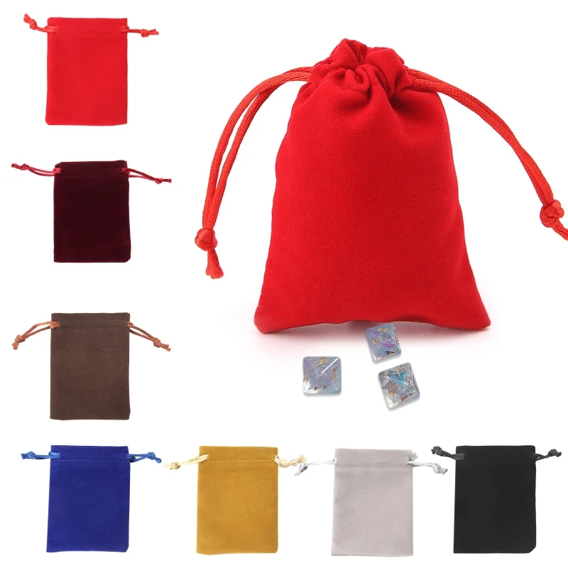 프리미엄 벨벳 주사위 가방 타로 카드 데크 쥬얼리 보관 가방 미니 Drawstring 보드 게임 팩 마녀 운세 액세서리