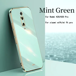 Premium Soft TPU Anti-Fingerprint Case with Camera Protection for Xiaomi Redmi K20 Pro and Mi 9T Series (Mint Green)