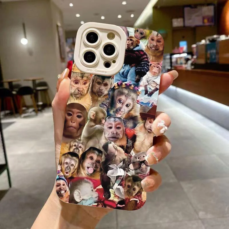 Creative Monkey Pattern Shockproof Candy Soft Phone Case