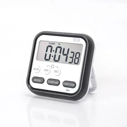 Adjustable Volume Digital Kitchen Timer with Multifunctional Display (Black)