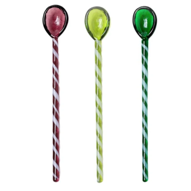 Cucchiai di vetro colorati cucchiaino da caffè man