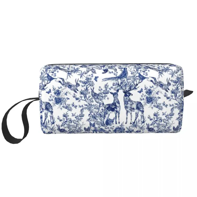 French Toile De Jouy Toiletry Bag