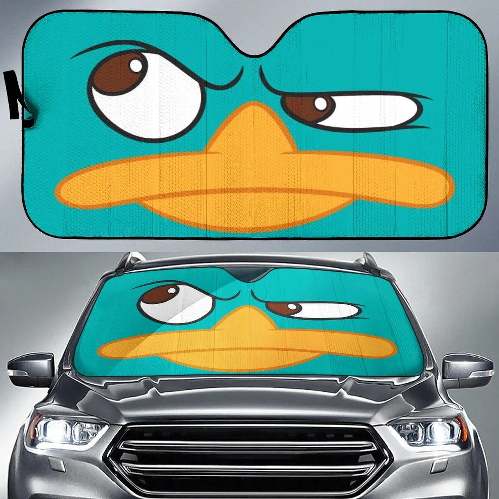 

Car Cartoon Funny Platypus Printing Car Accessories Car Sun Shade for Windshield Cars Universal Car Windshield Sun Shade