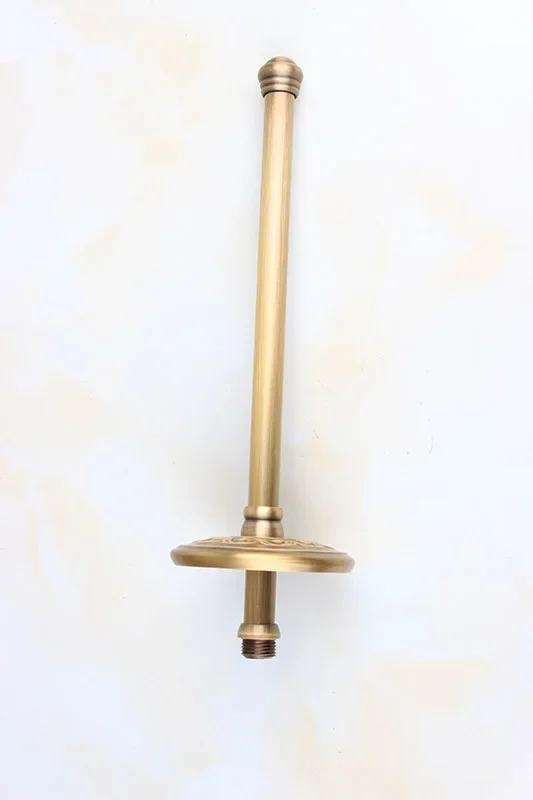 Antique Brass Wall-Mounted Toilet Brush Holder - Traditional European Design