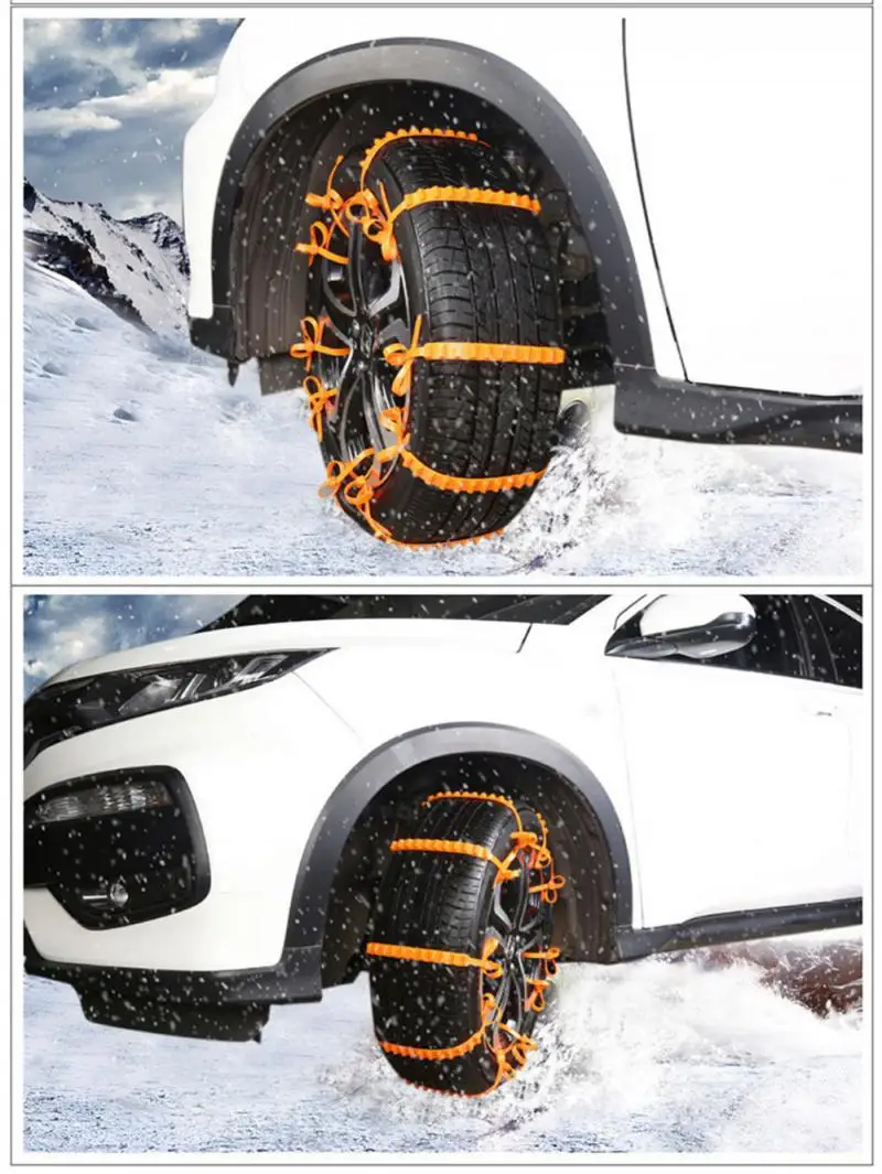Winter Car Snow Chain Antiskid Car Motorcycle Outdoor Snow Tire Emergency Anti-Skid Tyre Chains Auto Accessories