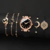 6PCS/Set Women's Watches Fashion Starry Sky Arabic Dial Female Leather Band Quartz Watch Bracelets Set（Without Box） 3