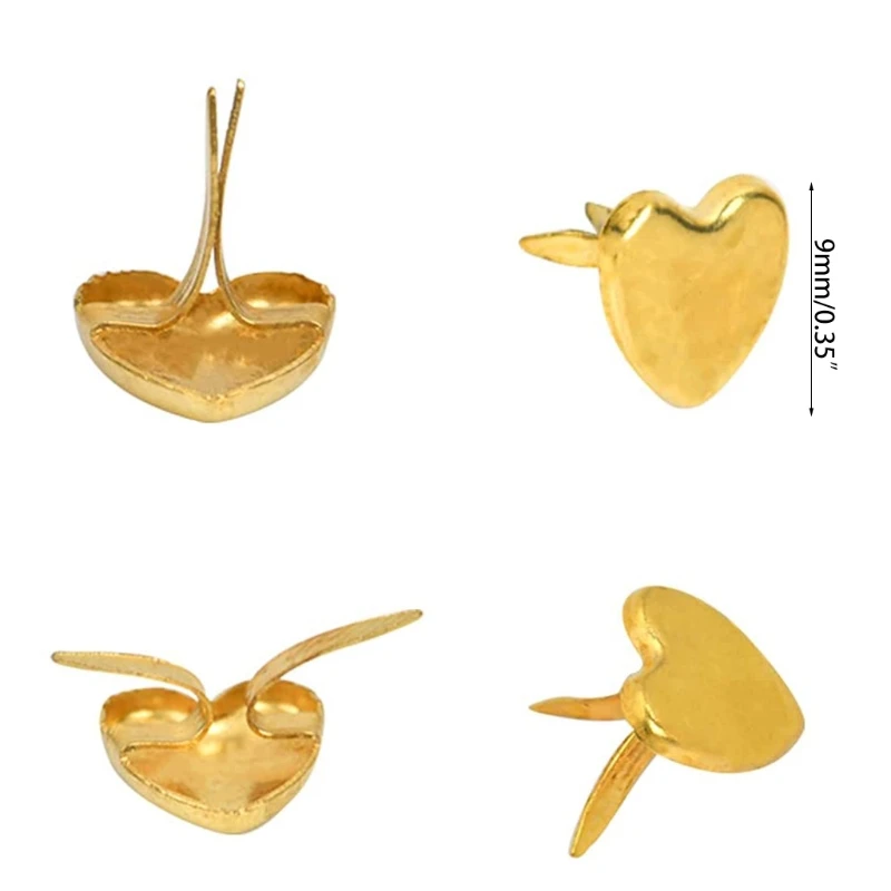 성인 학생 DIY 공예 Dropship에 대 한 설정 200pcs 절묘 한 하트 모양의 금속 핀 세트