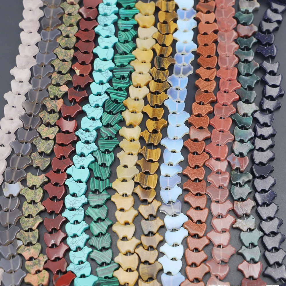 

New 18x12mm Natural Stone Animal Spacer Beads Puppy Pup Whiffet Dog Agate Topaz Bracelet Jewelry Making Supplies 36pcs Wholesale