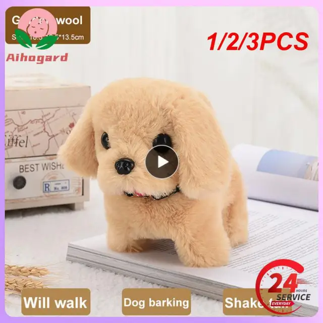 1/2/3PCS Electronic Pet Simulation Smart Dog Walk Bark Nod Wag Tail Electric Plush Animal Baby Kid Plush Toy Christmas Gift