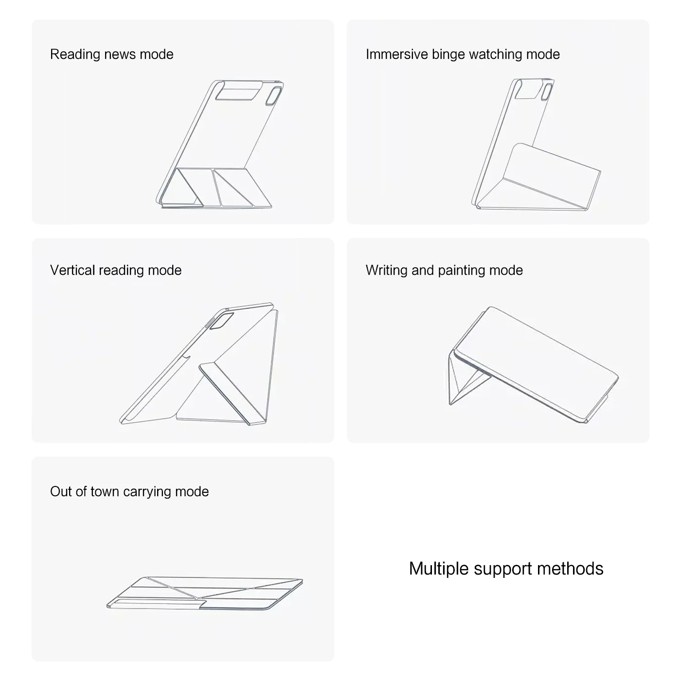 Ultra-Thin Multi-Folding Magnetic Tablet Smart Cover