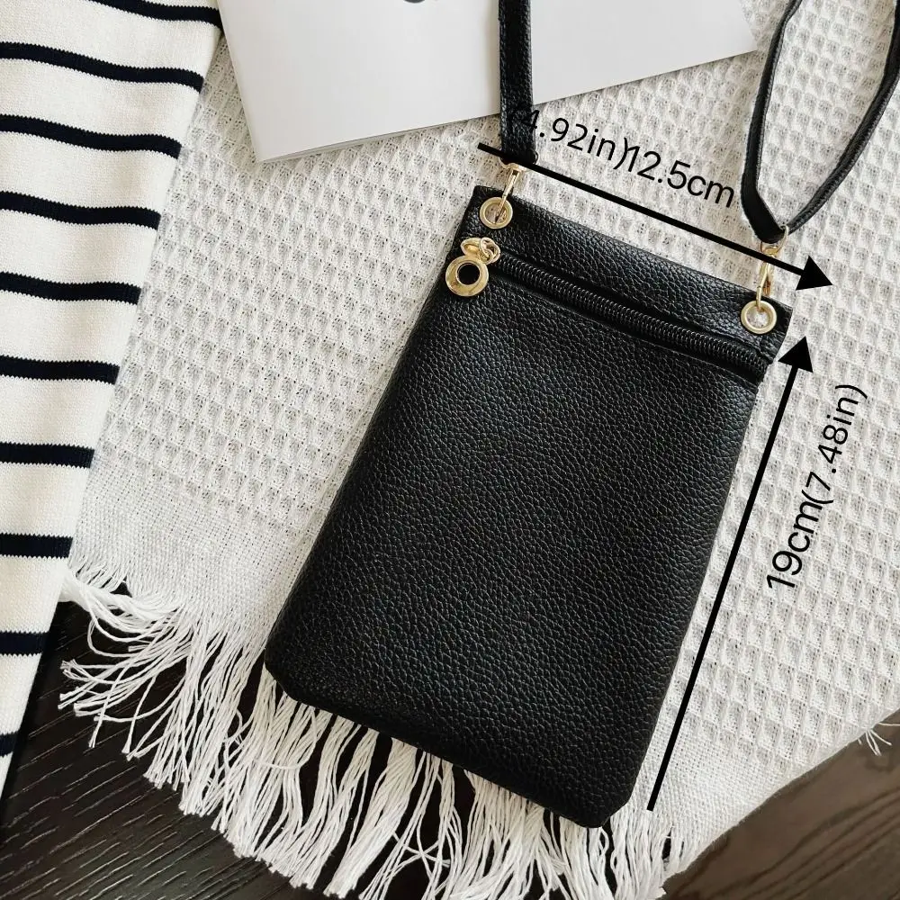 Sweet Color Casual PU Mini Crossbody Bag and Mobile Phone Wallet