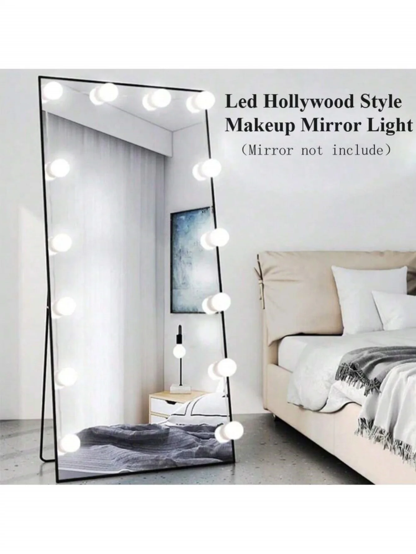 LED Lights Hollywood style makeup mirror light USB cable Makeup room mirror light 8 lights /10 lights /1